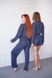 Женский домашний комплект тройка кофта шорты и брюки Carmen L-XL темно-серый - изображение 5