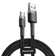 Кабель Baseus cafule Cable USB For Micro 2.4A 0.5M Gray+Black (CAMKLF-AG1) - изображение 1