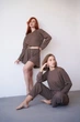 Женский домашний комплект тройка кофта, шорты и брюки Carmen L-XL коричневый - изображение 7