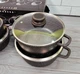 Набор посуды кастрюли + ковш с крышками Edenberg EB-9180 с антипригарным мраморным покрытием, 8 предметов Черный - изображение 7