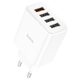 Мережевий зарядний пристрій Hoco C102A Fuerza QC3.0 four-port charger(EU) White - зображення 1