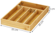 Organizer na sztućce Springos bambusowy 35x25 cm (5907719443188) - obraz 2