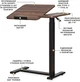 Приставной мобильный столик с регулировкой высоты Hommex Mobidesk Duo USB Walnut (TH-010-2 Walnut) - изображение 2