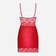 Komplet erotyczny (halka + stringi) Obsessive Lovica S/M Red - obraz 4