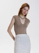 Боди-блуза женская H&M 1212637003c28 S Коричневая (1000000050241) - изображение 1