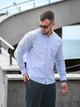Рубашка мужская летняя в полоску Casual рубашки мужские из хлопка Teamv Голубая XXL - изображение 2