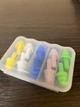 Беруші силіконові бервуха в пластиковому кейсі 5 пар Silicone Earplugs Multicolor - зображення 7