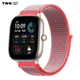 Ремешок для Xiaomi Amazfit GTS 4 / GTS 4 mini нейлоновый / 20 мм Бело-малиновый - изображение 1