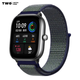 Ремешок для Xiaomi Amazfit GTS 4 / GTS 4 mini нейлоновый / 20 мм Тёмно зелёный с тёмно синим - изображение 1