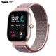 Ремешок для Xiaomi Amazfit GTS 4 / GTS 4 mini нейлоновый / 20 мм Серый с лёгким розовым - изображение 1