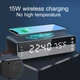 Цифровий будильник 3в1 з бездротовою зарядкою 15W і Bluetooth колонкою для дому та офісу - зображення 5