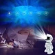 Ночник-проектор Астронавт с Bluetooth-колонкой и пультом ДУ 115х75х205 мм для космической атмосферы в детской комнате Белый - изображение 2