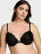Бюстгальтер Victoria's Secret Rose Lace Push-Up Bra Black розмір 32B - зображення 2