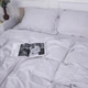 Простынь MirSon полуторная 150x220 см 30-0010 Light Gray Satin Stripe (2200005251317) - изображение 1