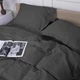 Простирадло MirSon полуторне 150x220 см 30-0012 Dark Gray Satin Stripe (2200005252154) - зображення 2