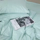 Простынь MirSon полуторная 150x220 см 30-0013 Azure Satin Stripe (2200005252581) - изображение 4