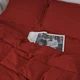 Простынь MirSon полуторная 150x220 см 30-0018 Red Satin Stripe (2200005254684) - изображение 2