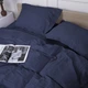 Простынь MirSon полуторная 150x220 см 30-0020 Smoky Blue Satin Stripe (2200005255520) - изображение 2