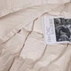 Простынь MirSon полуторная 150x220 см 30-0004 Cream Satin Stripe (2200005248799) - изображение 4
