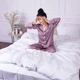 Простынь MirSon полуторная 150x220 см 30-0001 White Satin Stripe (2200005245859) - изображение 8