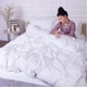Простынь MirSon полуторная 150x220 см 30-0001 White Satin Stripe (2200005245859) - изображение 5