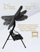 Садовые Качели до 260 кг Трехместные с Навесом Тентом 4Рoints Garden Grey Серая Садовая Качеля для 3 Человек с Козырьком - изображение 8
