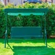 Садовые Качели до 260 кг Трехместные с Навесом Тентом 4Рoints Garden Green Зеленая Садовая Качеля для 3 Человек с Козырьком - изображение 6