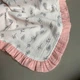 Дитячий мусліновий бавовняний чотирьохшаровий плед ковдра Anny.Home 100*80 см для дівчинки Гілочки з рюшею - зображення 2
