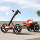 Складной электромобиль на аккумуляторе 6V 4.5Ah с регулируемой рамой Go-Kart Красный - изображение 8
