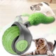 Игрушка для кошек на аккумуляторе в виде мячика с хвостиком Cat toy ball Зеленый - изображение 1
