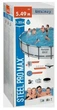 Каркасный круглый бассейн Bestway 56462 с лестницей и фильтр-насосом 549х122 см на 23062 л Серый - изображение 7