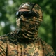 Балаклава камуфляжна унісекс військова маска для полювання, риболовлі, спорту, туризму, захисту обличчя, страйкболу та пейнтболу, дихаюча, багатофункціональна, зелена Aland 2100090 - зображення 1