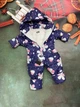 Зимний цельный детский комбинезон Look Фиалки 98-104 см - изображение 1
