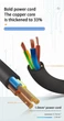 Подовжувач мережевий з USB та Type-C, 3 розетки, 4 USB-порти, шнур 3 м, чорний Без бренду - зображення 3