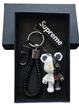 Брелок Мишка Bearbrick Киборг Supreme Черно-белый - изображение 3