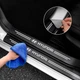 Защитная плёнка на пороги с логотипом Hyundai карбон 4D (Auto-62499) аксесуари для авто - изображение 2
