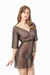 Пляжная женская легкая туника из сеточки Felisiya Lingerie Черная 86-170кп One size(L-XL) - изображение 7