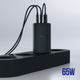 Зарядний пристрій Allity GaN PD QC ATC-01-65WACC 2x USB-C + 1x USB-A 65W Black (5906667550177) - зображення 7