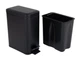 Мусорное ведро с плавным закрытием прямоугольное Zerix Sansa-TC0105 Black 5 л цвет черный (ZX5894) - изображение 4