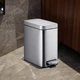 Відро для сміття на 5л прямокутне MIXXUS Quadro-TC0105 з кришкою та педаллю 280x292x140мм нержавіюча сталь сатин MI7062 - зображення 2