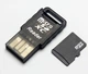 Мини Адаптер для считывания карт памяти Мини кард-ридер Micro SD/SDXC TF -> USB 2.0 Card Reader адаптер Черный - изображение 1