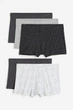 Набор коротких хлопковых боксеров H&M 5 шт M grey pattern mix разноцветный 0155 - изображение 1
