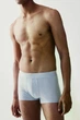 Набор коротких хлопковых боксеров H&M short trunks размер XXL 5 шт blue mix блакитний мікс 0148 - изображение 2