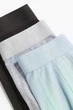 Набор коротких хлопковых боксеров H&M short trunks размер XXL 5 шт blue mix блакитний мікс 0148 - изображение 3