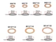 Шайбы медные Spec DIN 125 M4/M5/M6/M8/M10/M12/M14 100 шт (SP-0687100) - изображение 3