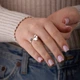 Кольцо с птицей Благовещение Ametist серебряное 925 Zircon 18-18.5 размер - изображение 4