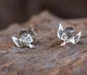 Серьги пусеты этнические серебряные с птицами Голубки mini 925 - изображение 1