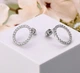 Серьги пусеты с фианитами Праздник 925 Rhodium - изображение 1