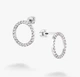 Серьги пусеты с фианитами Праздник 925 Rhodium - изображение 2