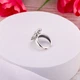 Кольцо серебряное цветок Калачик Granat 925 Zirkon 15.5 размер - изображение 2